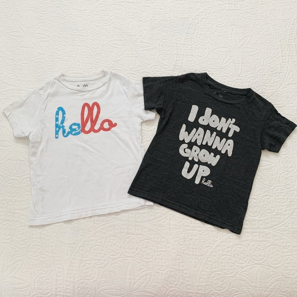Hello Apparel Pair of Short Sleeve T-Shirts - Picture 1 of 3